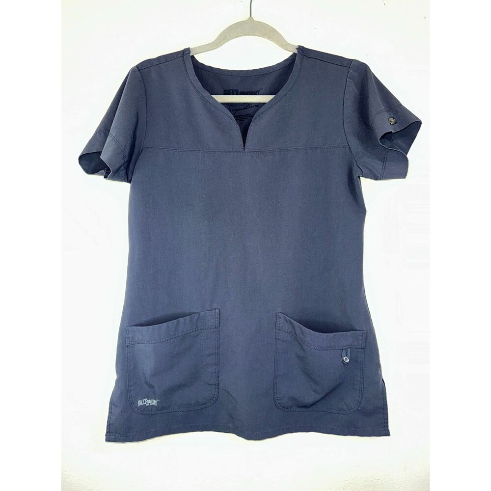 Grey's Anatomy Signature by Barco Women's Scrub Top Size S Dark Gray
